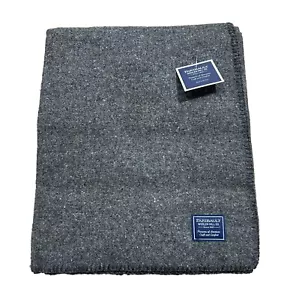 Twin Utility Solid Bed Blanket Gray - Faribault Woolen Mill - Picture 1 of 3