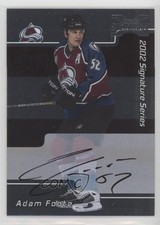 2002-03 ITG Be A Player Signature Series 2001-02 Buybacks Adam Foote #153 Auto