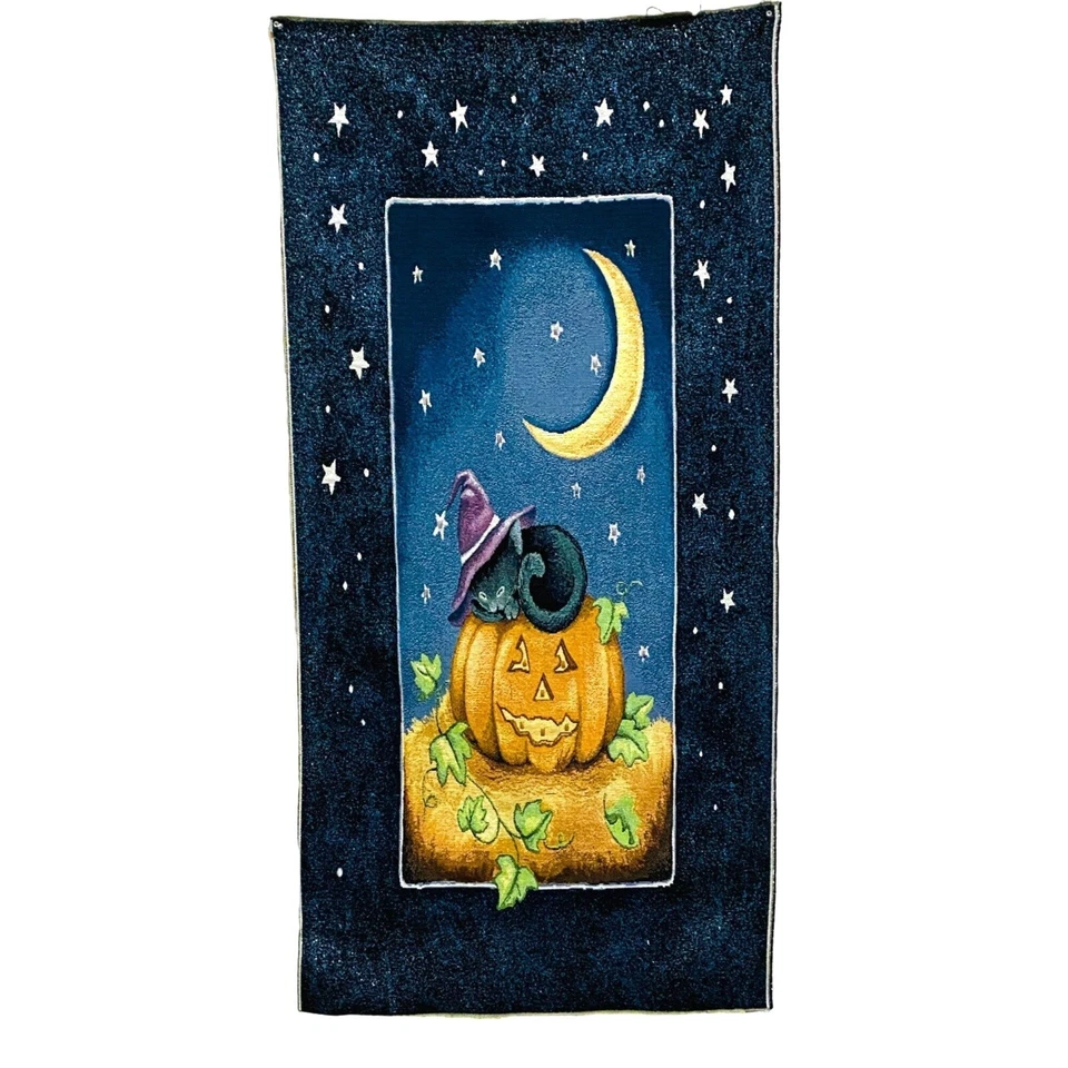 Tela colgante de pared para artesanos de gato y calabaza negra de Halloween de Halloween Foto 1 de 1