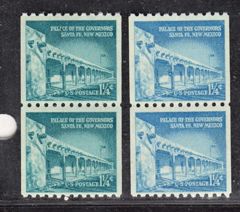 Not an Error US EFO 1960 Changelings 1 1/4c SN 1054A MNH- New Mexico -Coil Pair Cover