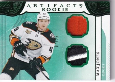 2019-20 Artifacts Materials Horizontal Emerald #164 Max Jones 07/25 - Image 1 of 2