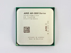 AMD A8-3870K AD3870WNZ43GX 3GHz Quad-Core Socket FM1 CPU Processor - Picture 1 of 3