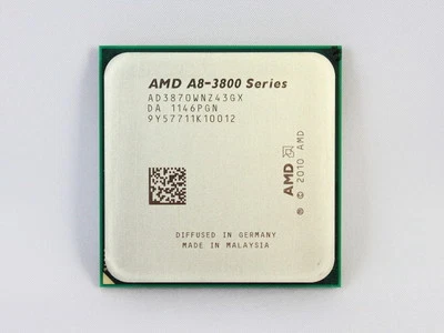 AMD A8-3870K AD3870WNZ43GX 3GHz Quad-Core Socket FM1 CPU Processor - Image 1 of 3