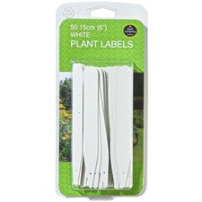W0862 Garland 15cm (6') Plant Labels (50) (White) White