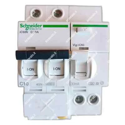 schneider interruttore magnetotermico differenziale c10A + vigi 30mA usato - Immagine 1 di 4
