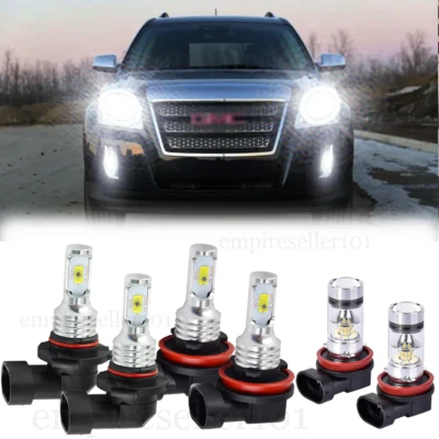 для GMC Terrain 2010-2015 - 6 комбинированных светодиодных фар дальнего/ближнего света + противотуманные лампы - Изображение 1 из 4