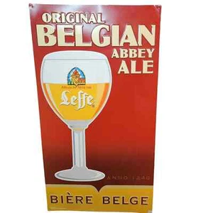 Leffe Belgian Abbey Ale Metal Sign 2013 32x17 Anheuser-Busch Beer Brewery Biere - Picture 1 of 8