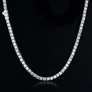 Unisex 1 Row Tennis Bracelet Or Chain Stainless Steel Cubic Zirconia 3MM 4MM - Picture 1 of 11