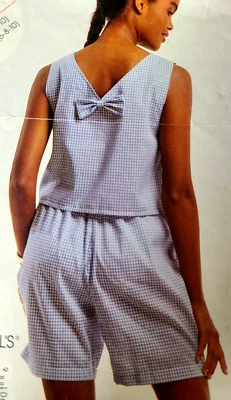 Uncut Stitch N Save EASY Sew Pattern 4290 Sleeveless Summer Crop Top Shorts 6-10 - Image 1 of 4