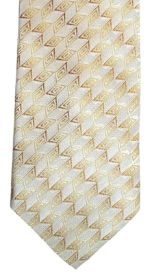 Corbata Nordstrom plateada y dorada geométrica extra larga 100 % seda mediana peso 64 x 3,75 Foto 1 de 4