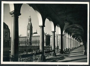 ALEMANIA HAMBURGO Postal Vintage 1930 - 1940 - Alster Arcades - SIN PUBLICAR - Imagen 1 de 2
