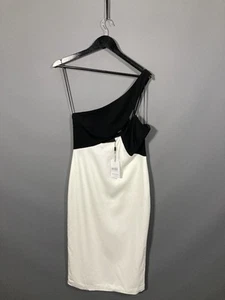 REISS ELODIE ONE SHOULDER MIDI Dress - Size UK14 - New With Defects - Women’s - Picture 1 of 7