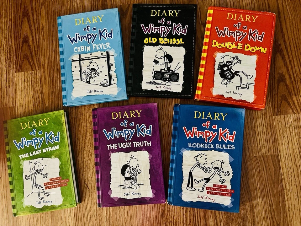 Diary of a Whimpy Kid Books Lot Hardback 6 Books by Jeff Kinney - Image 1 of 1