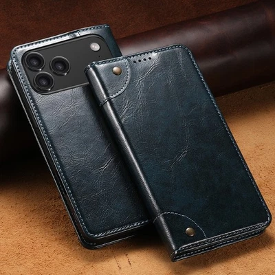 Wallet Case For iPhone 17 16 15 14 13 Pro Max Leather Flip Card Slot Stand Cover - Image 1 of 4