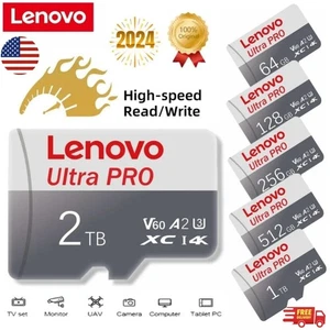 High Speed Lenovo Memory Card 1tb 2tb Micro Sd Card Class 10 Xc Tf Card Adapter - Photo 1 sur 19