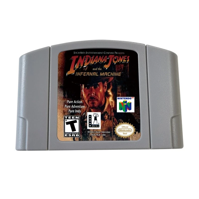 Indiana Jones and the Infernal Machine N64 Cartridge For Nintendo 64 Game Consol - Image 1 of 1