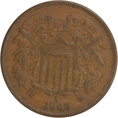 1869 Two Cent Piece Choice EF Uncertified #135 - Image 1 of 2