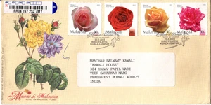 Malaysia 2003 Commercially Used Registered First Day Cover Roses Mawar - Picture 1 of 2