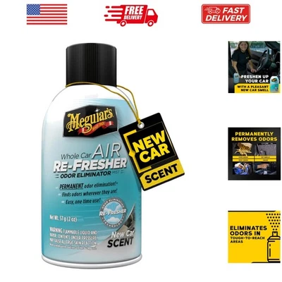 Niebla eliminadora de olores refrescante de aire para todo el automóvil, aroma para automóvil nuevo, 2 onzas líquidas Foto 1 de 4