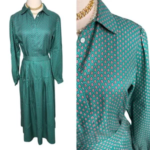 Vintage Cambridge Spirit ditzy print matching blouse skirt secretary set size S - Picture 1 of 7