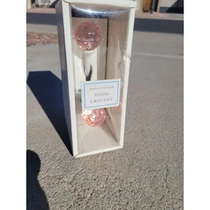 POTTERY BARN KIDS HOOK CROCHET PINK CRYSTAL BEDROOM BATHROOM NURSERY PRINCESS - Picture 1 of 5