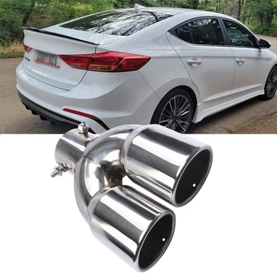 For Hyundai Elantra Rear Car Dual Exhaust Pipe Tail Muffler Tip Throat Tailpipe - Image 1 of 4