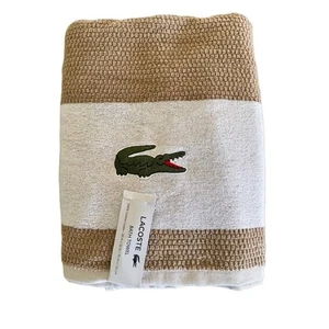 NEU Lacoste Badetuch 4er Set Größe 30” x 52” großes Krokodil Logo Spa Strand Pool - Bild 1 von 8