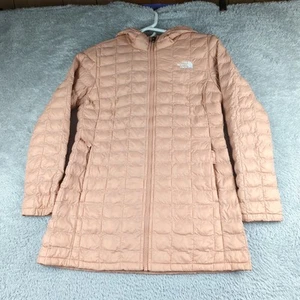 The North Face Jacket Girls Large 14/16 Pink Thermoball Eco Puffer Parka Hood - Picture 1 of 18