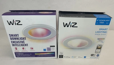 2x WiZ Connected Million Colors High Lumen 6" Retrofit Downlight-FREE S/H - Image 1 of 4