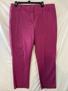 Loft Outlet Purple Curvy Ankle Pants Curvy Women's Size 14 - Picture 1 of 14