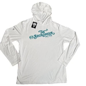 The Broadmoor Golf Club White Lightweight Pullover Hoodie Sweatshirt Size Medium - Picture 1 of 9