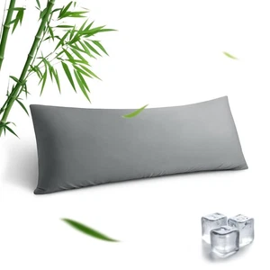 Body Pillowcase, Cooling Viscose from Bamboo Pillow Cover with Zipper Closure... - Picture 1 of 6