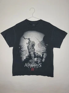 Assassin's Creed 3 graphic tee Shirt Mens Large short sleeve black - Picture 1 of 3
