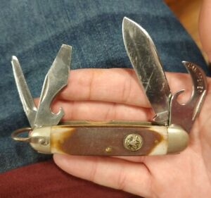 Ulster USA 4-Blade 1966 - 1 Official Boy Scout Knife- FIRST STAINLESS BSA KNIFE!
