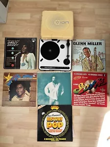 ION Portable Usb Turntable with 6 Vinyls (including Joe Sample and Glenn Miller) - Picture 1 of 7