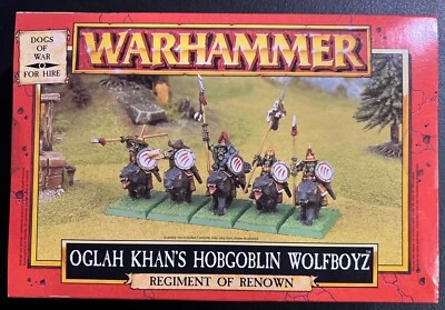 Warhammer Oglah Khan’s Hobgoblin Wolfboyz Dogs Of War (1999) Metal Pewter Sealed - Image 1 of 4