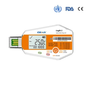 Registrador de datos de temperatura Elitech LogEt 1 informe PDF de un solo uso USB 16000 puntos - Imagen 1 de 10