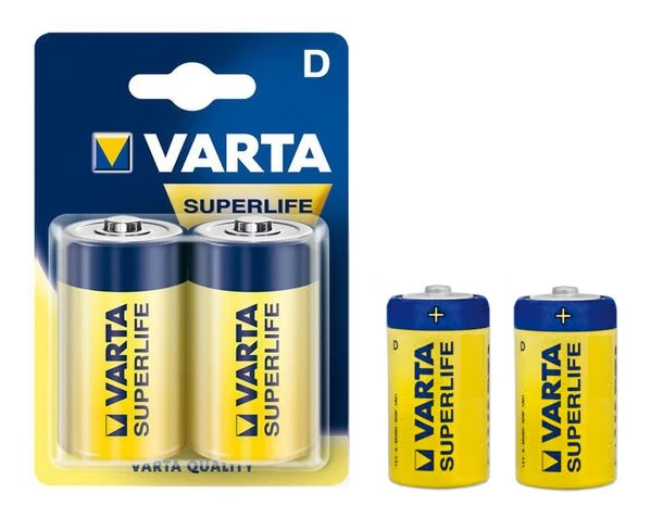 Pile Zinc Carbone Varta LR20 (Type D) SuperLife (2 pièces) Foto 1 de 1