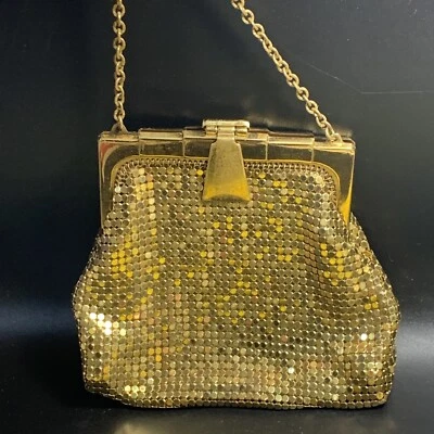 Bolso de Malla Disco Noche Cartera Art Deco Aleta Whiting & Davis EE. UU. Brillante Pequeño Foto 1 de 4