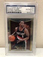 2012-13 Panini Select #150 Damian Lillard Auto PSA/DNA Authentic Portland