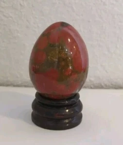 AUSTRALIAN RAINFOREST JASPER POLISHED EGG 2 IN HEIGHT 124 GM. NEW CONDITION - Picture 1 of 9