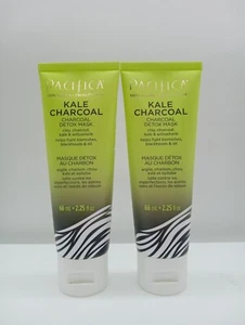 2-Pack Pacifica Kale Charcoal Detox Mask 2.25 Oz - Picture 1 of 2