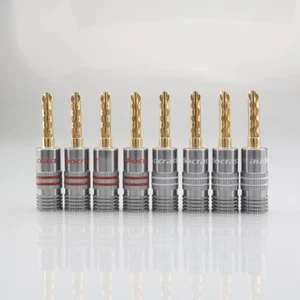 12PCS High End BFA Bananenkabel Stecker bis 6mm² Kabel BFA Banana Cable Plugs - Picture 1 of 12