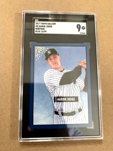 2017 Topps Gallery Heritage Aaron Judge SP BLUE BORDER #8 Rookie RC SGC MINT 9 - Picture 1 of 2