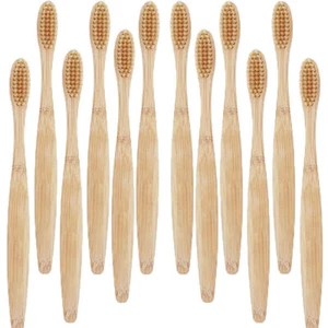 20Pcs Bamboo Toothbrush Natural Organic Medium BPA Free Soft Healthy Brush USA - Picture 1 of 8