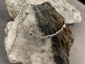 Bracciale Clogau Argento e Oro Rosa Iniziali Albero della Vita Affinità Perline 16-17cm J - Foto 1 di 5