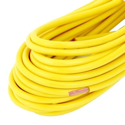 CONEXT LINK 25 ft 18 GA Gauge Primary Wire Power Cable Turn On Hook Up Remote Yellow Copper