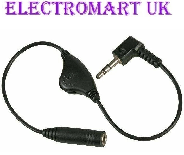 HEADPHONE EARPHONE IN LINE STEREO VOLUME CONTROL 3.5MM MINI JACK CABLE LEAD - Image 1 of 1
