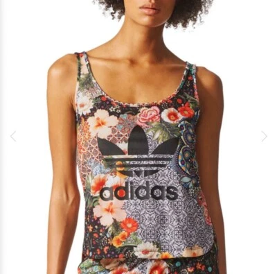 Camiseta sin mangas Adidas Original Jardim Agharta para mujer talla XS multicolor Foto 1 de 4