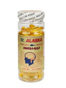 3 botellas de aceite de pescado de aguas profundas de Alaska omega-3,6,9 EPA/DHA 300 geles + aceite de linaza - Imagen 1 de 2